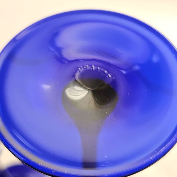 3 Luminarc Neptune Champagne Flutes 8.5" Cristal d'Arques Cobalt France - Picture 8 of 8